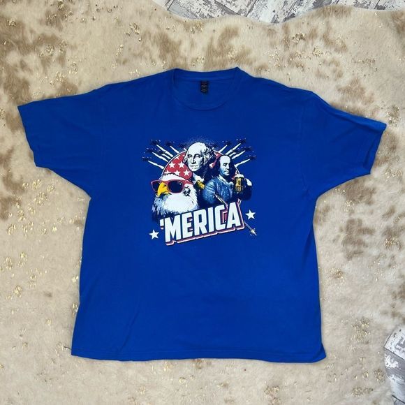 ‘Merica Tee Shirt XXL 100% Preshunk Cotton 💗 - Picture 1 of 3